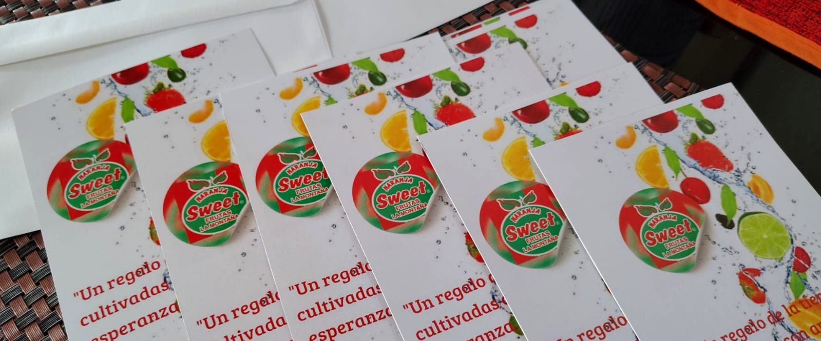 Tarjetas impresas Naranja Sweet