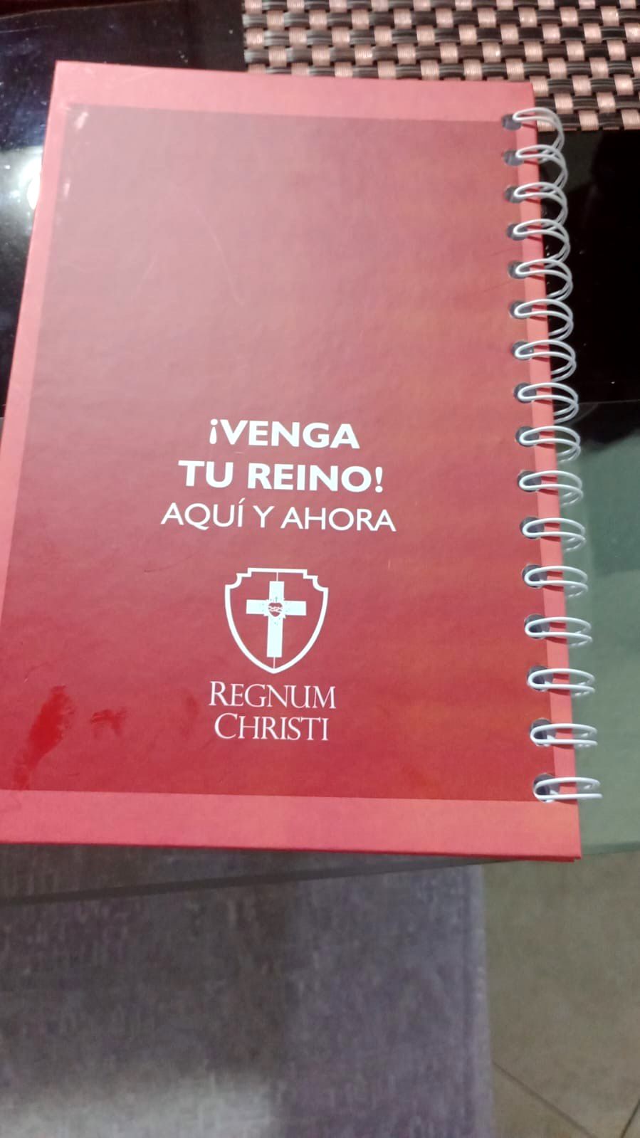 Contraportada de cuaderno Venga tu Reino