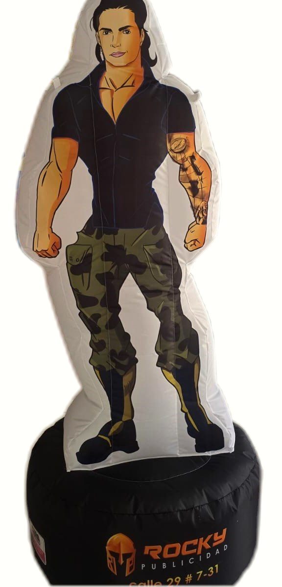 Inflable de personaje Rocky Publicidad