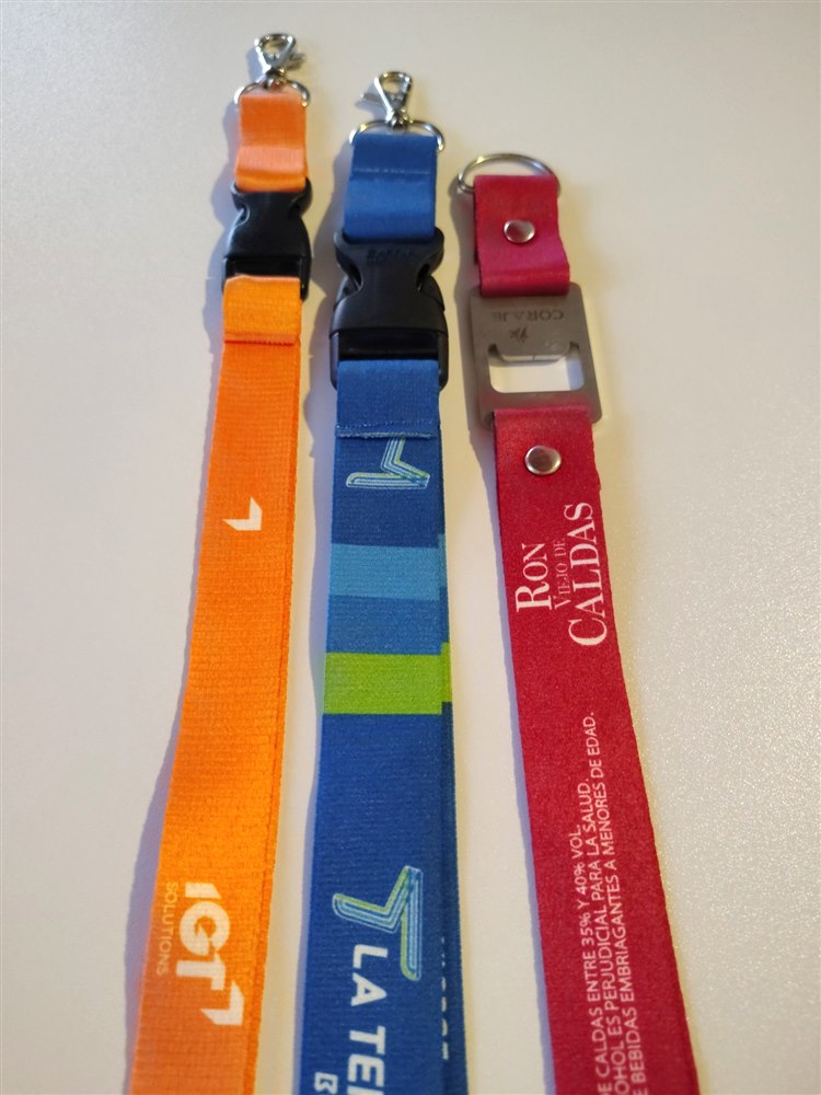 Cintas portacarnets de colores personalizadas